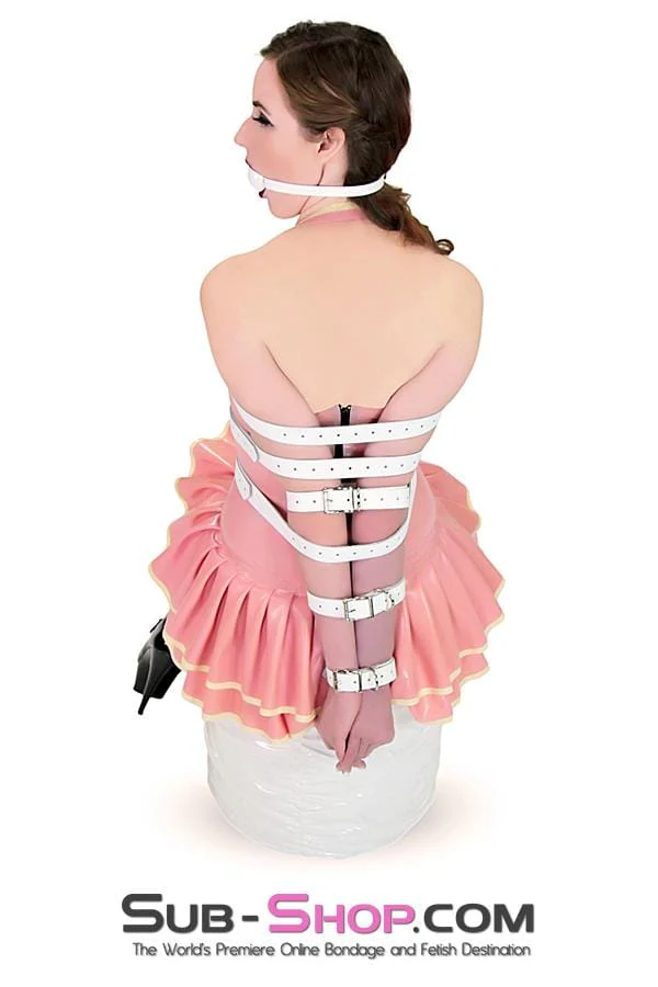 1769A      1" Buckling Bondage Strap, White Leather - 5 Sizes! - Image 13