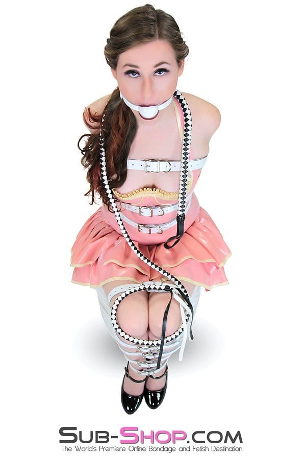 1769A      1" Buckling Bondage Strap, White Leather - 5 Sizes! - Image 18