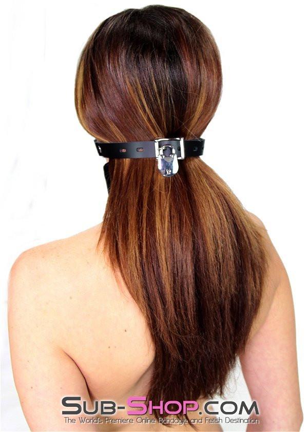 1455A Code of Silence Locking Ball Gag Strap, Red Ball - Image 8