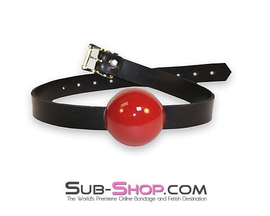 1465A      Rubber Desires Rubber Strap Ballgag, Red Ball - Image 3
