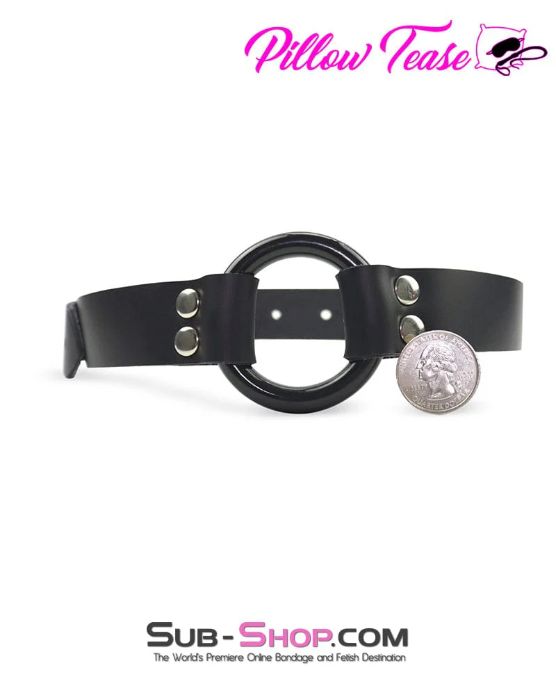 1499A      Leather Wide Strap Plastic Ring Gag - Image 8