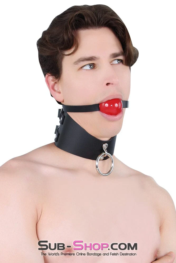 1656A      Surrender 3" Black Leather Posture Collar - Image 4