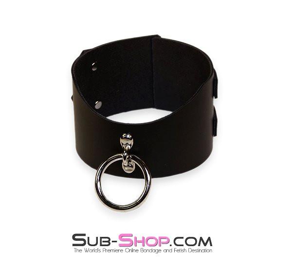 1656A      Surrender 3" Black Leather Posture Collar - Image 8