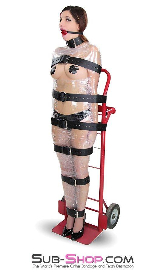 1743A-BLK      2" Wide Buckling Bondage Strap, Black Leather - 4 Sizes! - Image 5