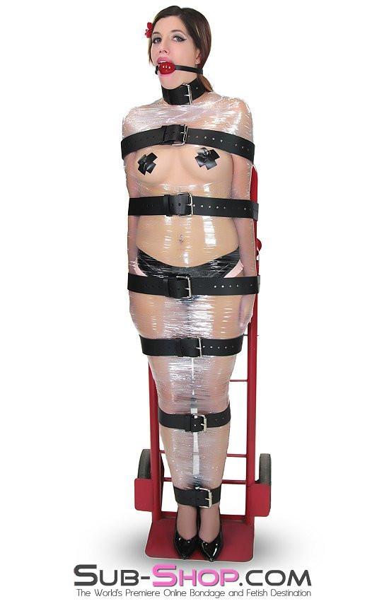 1743A-BLK      2" Wide Buckling Bondage Strap, Black Leather - 4 Sizes! - Image 6