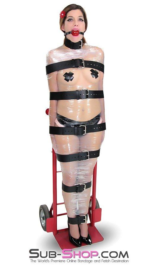 1743A-BLK      2" Wide Buckling Bondage Strap, Black Leather - 4 Sizes! - Image 7