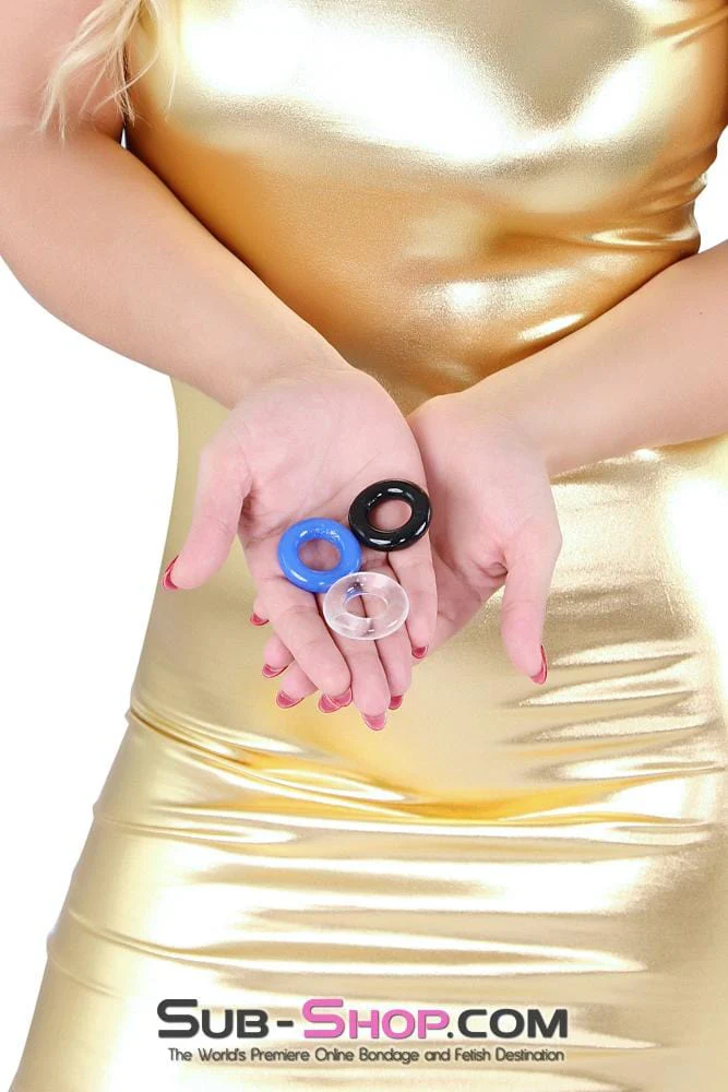 2379AC       Stay Hard Jelly Cock Ring, Set of 3 - Image 5