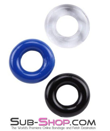 2379AC       Stay Hard Jelly Cock Ring, Set of 3 - Image 6