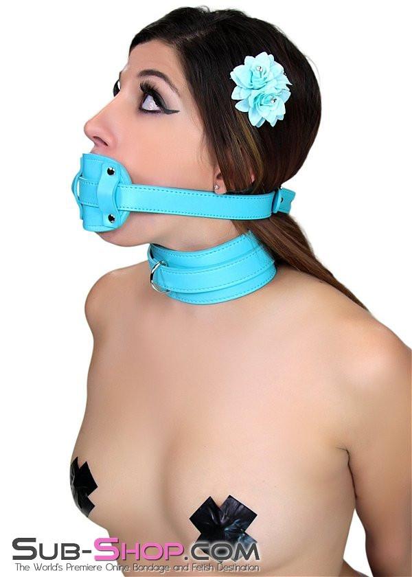 2739RS      <b>BOGO!</b> Locking Rubber Penis Gag, Diamond Blue Strap - Image 12