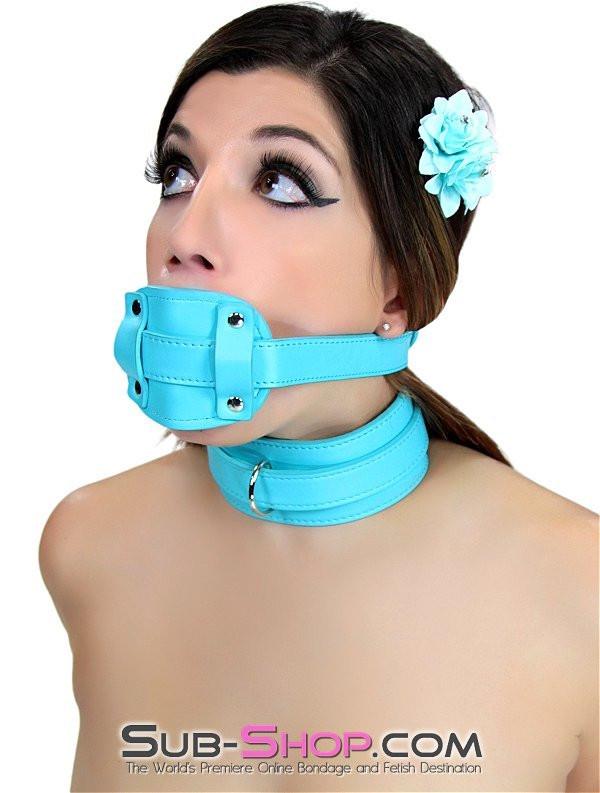 2739RS      <b>BOGO!</b> Locking Rubber Penis Gag, Diamond Blue Strap - Image 8