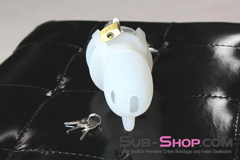 3790HS      Silicone Cock Cave Extended Wear Chastity Cage Set - Image 4