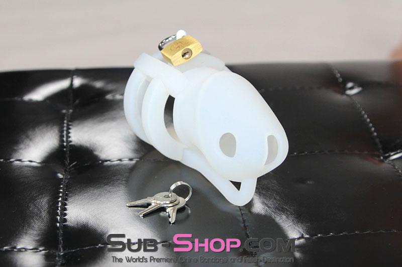 3790HS      Silicone Cock Cave Extended Wear Chastity Cage Set - Image 5