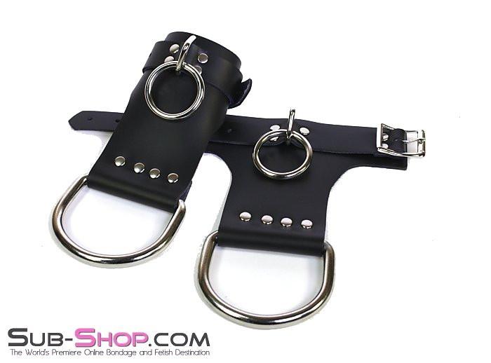 4729A      Suspension Bondage Leather Wrist Cuffs - Image 11