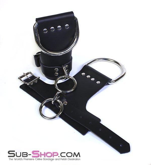 4729A      Suspension Bondage Leather Wrist Cuffs - Image 14
