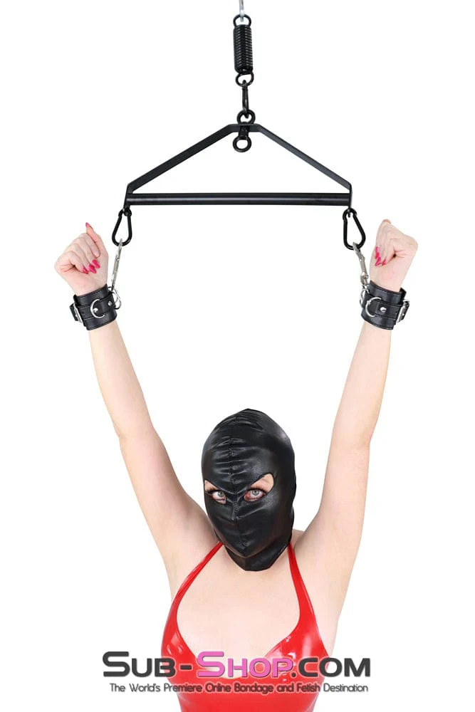 9022DL      Open Eyes Lacing Full Bondage Hood - Image 20