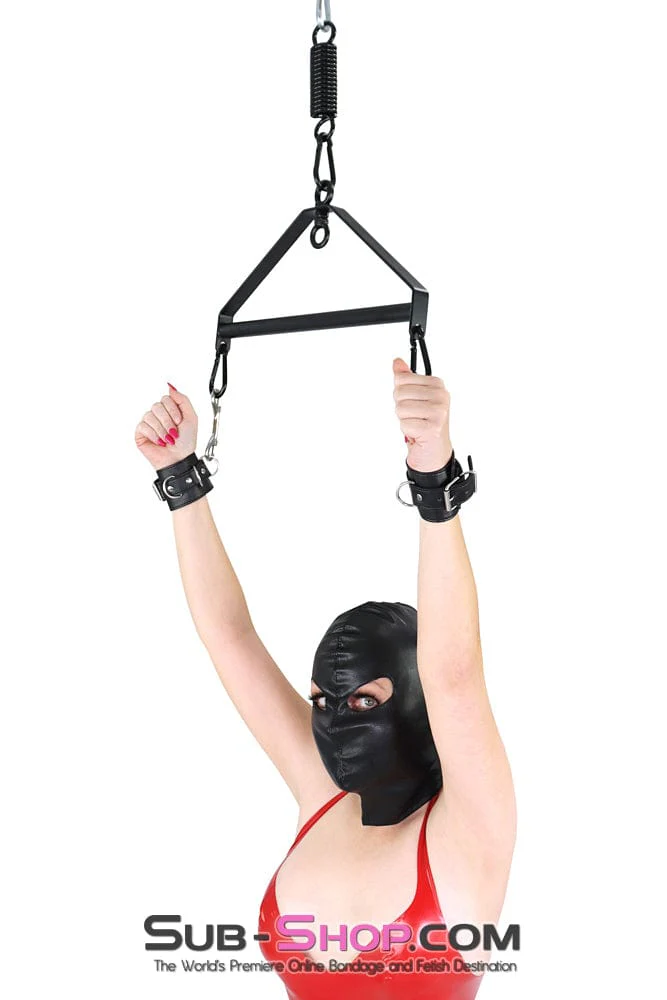 9022DL      Open Eyes Lacing Full Bondage Hood - Image 25