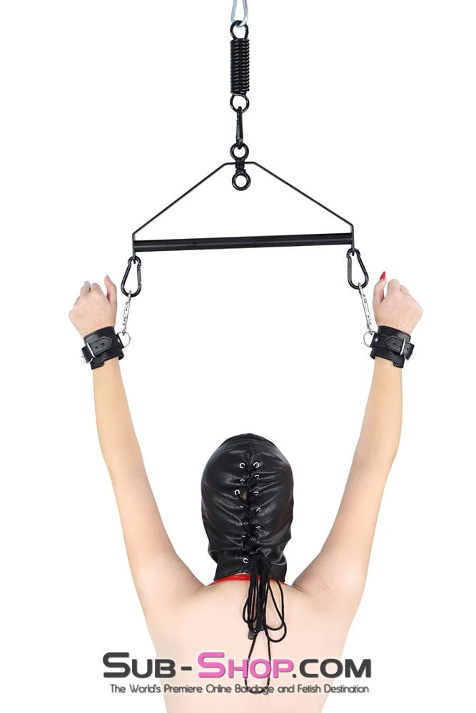 9022DL      Open Eyes Lacing Full Bondage Hood - Image 26