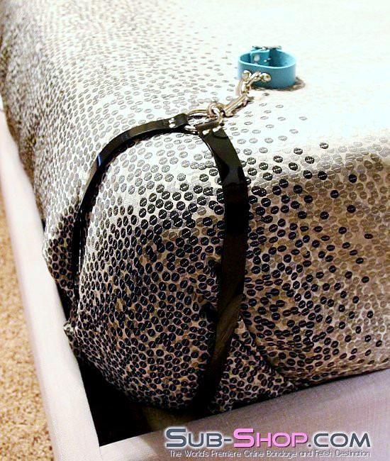 7177A      Bed Corner Tie Down Anchor Straps, Luxe Black PVC - Image 6