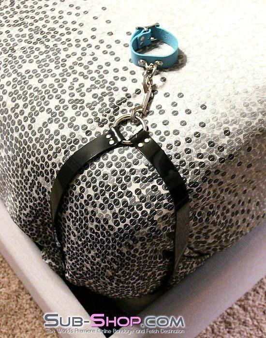 7177A      Bed Corner Tie Down Anchor Straps, Luxe Black PVC - Image 7