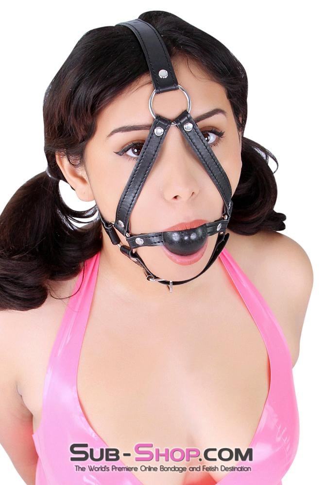8994DL      Black Rubber Ballgag Bondage Trainer - Image 6