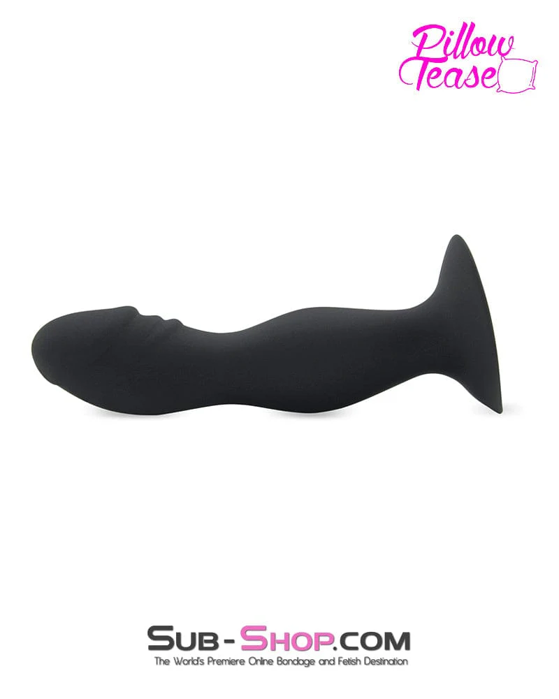 3487M      Black Silicone Ripple Dildo - Image 5