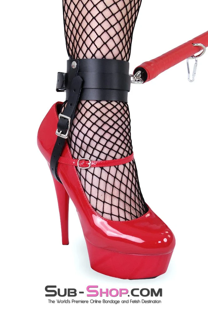 0751A Buckling Ankle & Shoe Cuffs, Black Leather - Image 8