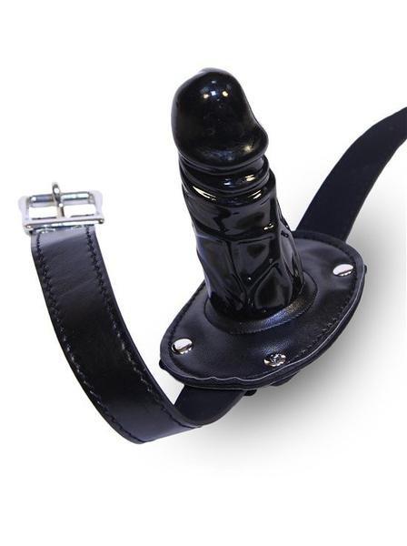 7049RC Deep Throat 4” Long Locking Rubber Penis Gag - Image 11