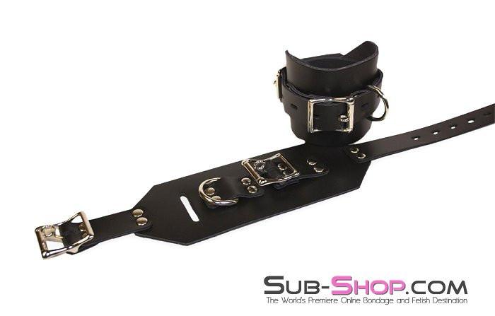 0702A Deluxe Locking Ankle/Elbow Cuffs, Black Leather - Image 14