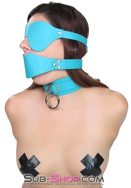 3408A      Diamond Blue In The Dark Leather Blindfold - Image 3