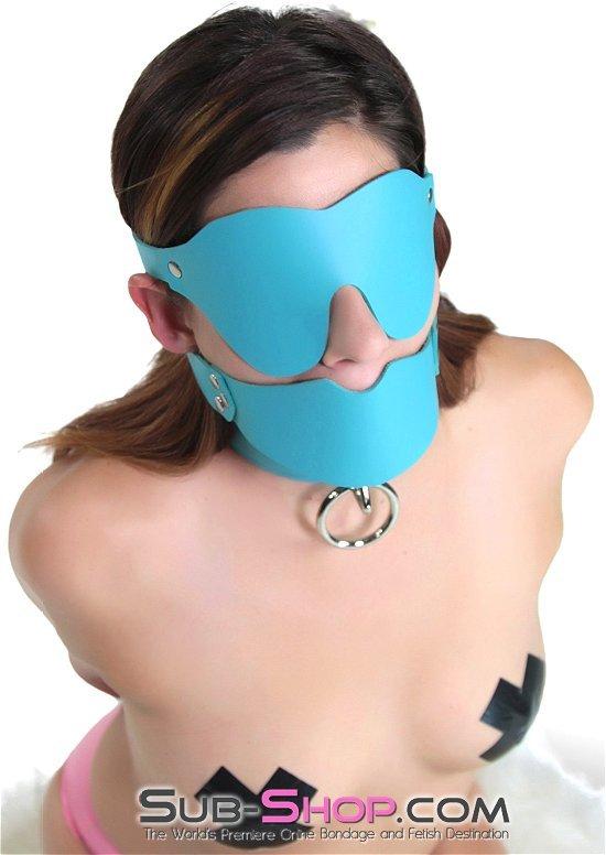 3408A      Diamond Blue In The Dark Leather Blindfold - Image 4