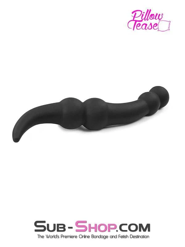 1808M      Double Ended Dildo with Ball End and Tapered Anal Starter - Image 4