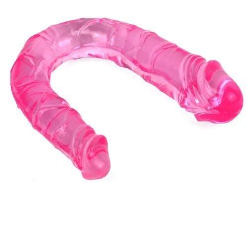 0253M      Double Penetration Fantasy Pink Double Dildo - Image 5