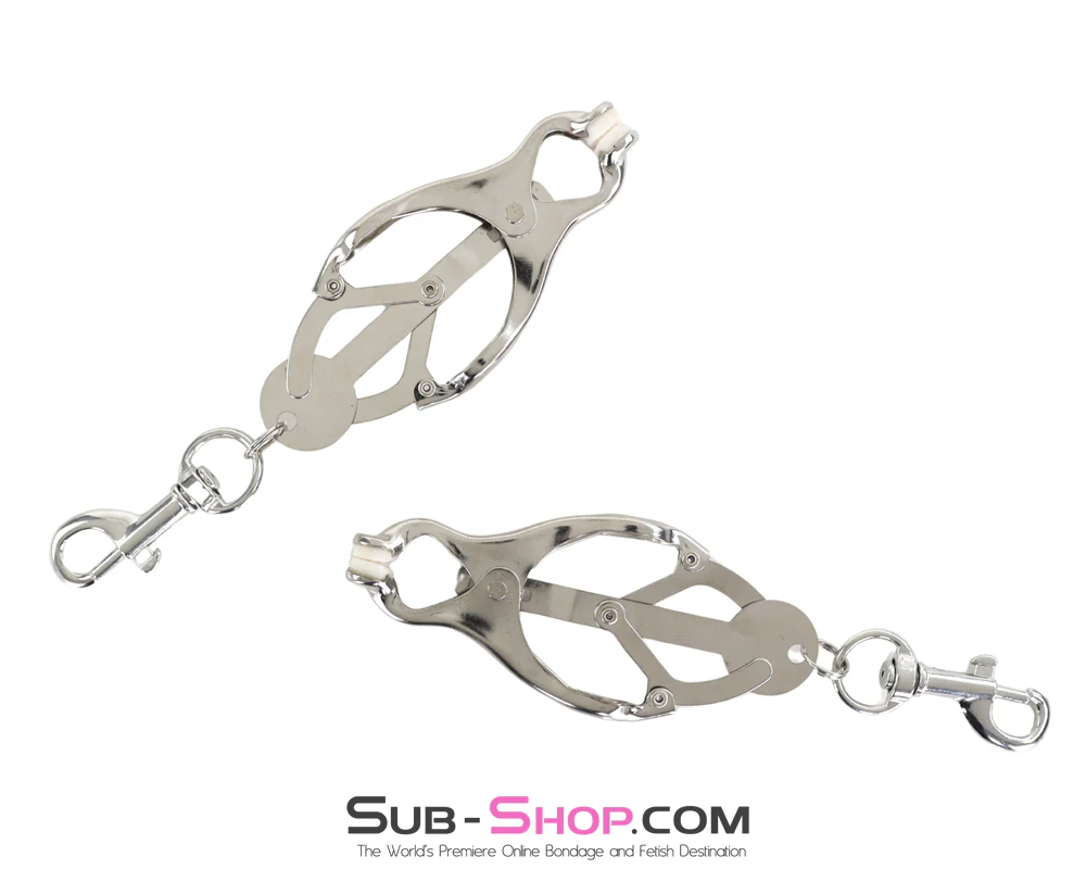 0623HS-SIS      Feminization Club Sissy Pretty Boi Clover Cock and Ball Clamps with Weight Hanging + Connection Snap Hooks - Image 3