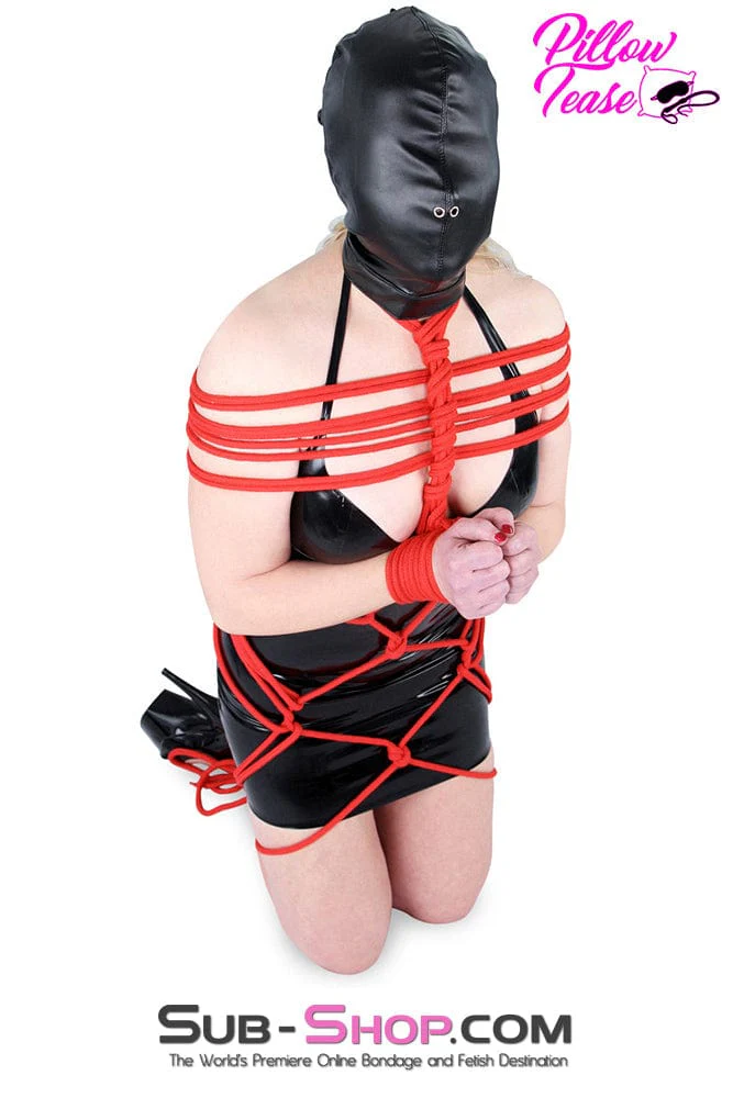 8984DL      Full Face Slave Punishment Bondage Hood - Image 10