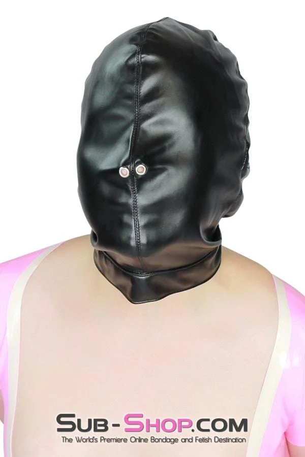 8984DL      Full Face Slave Punishment Bondage Hood - Image 13