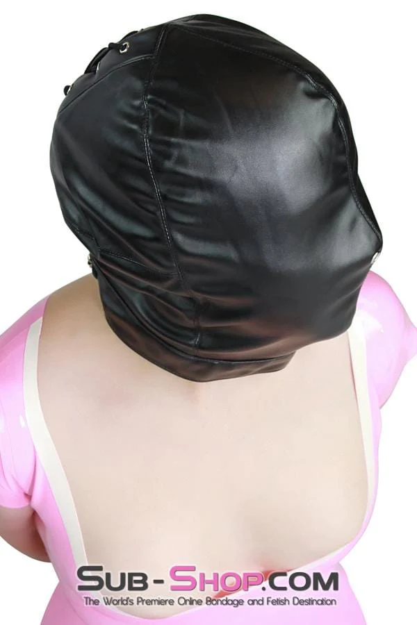 8984DL      Full Face Slave Punishment Bondage Hood - Image 14