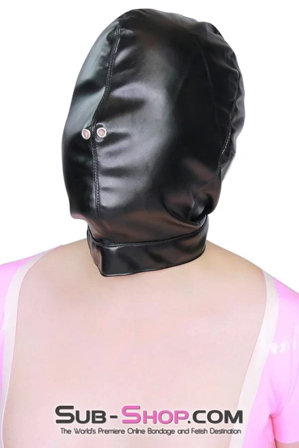 8984DL      Full Face Slave Punishment Bondage Hood - Image 5