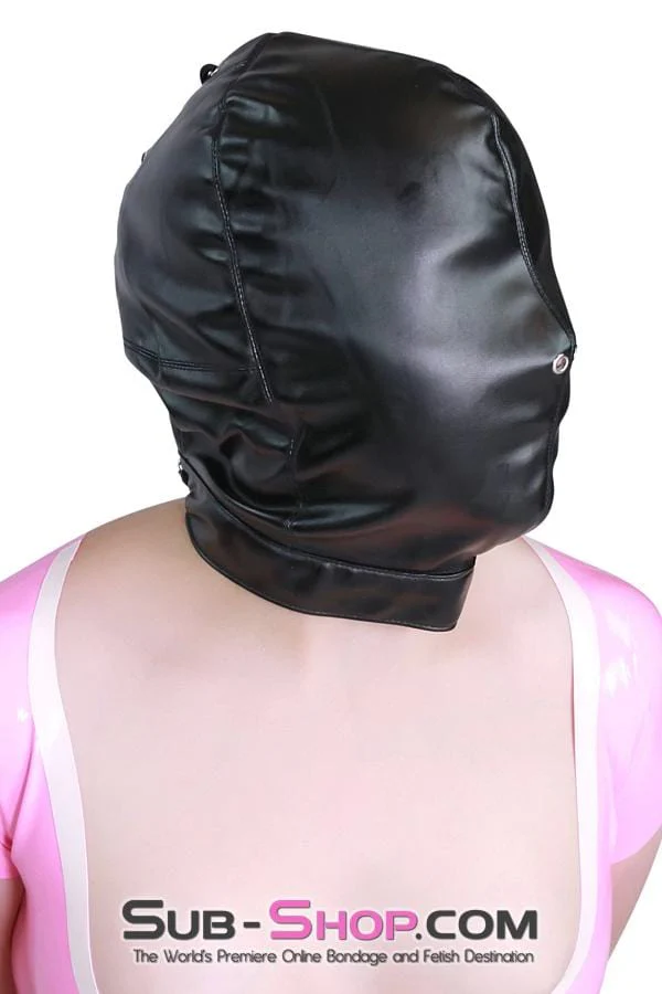 8984DL      Full Face Slave Punishment Bondage Hood - Image 7