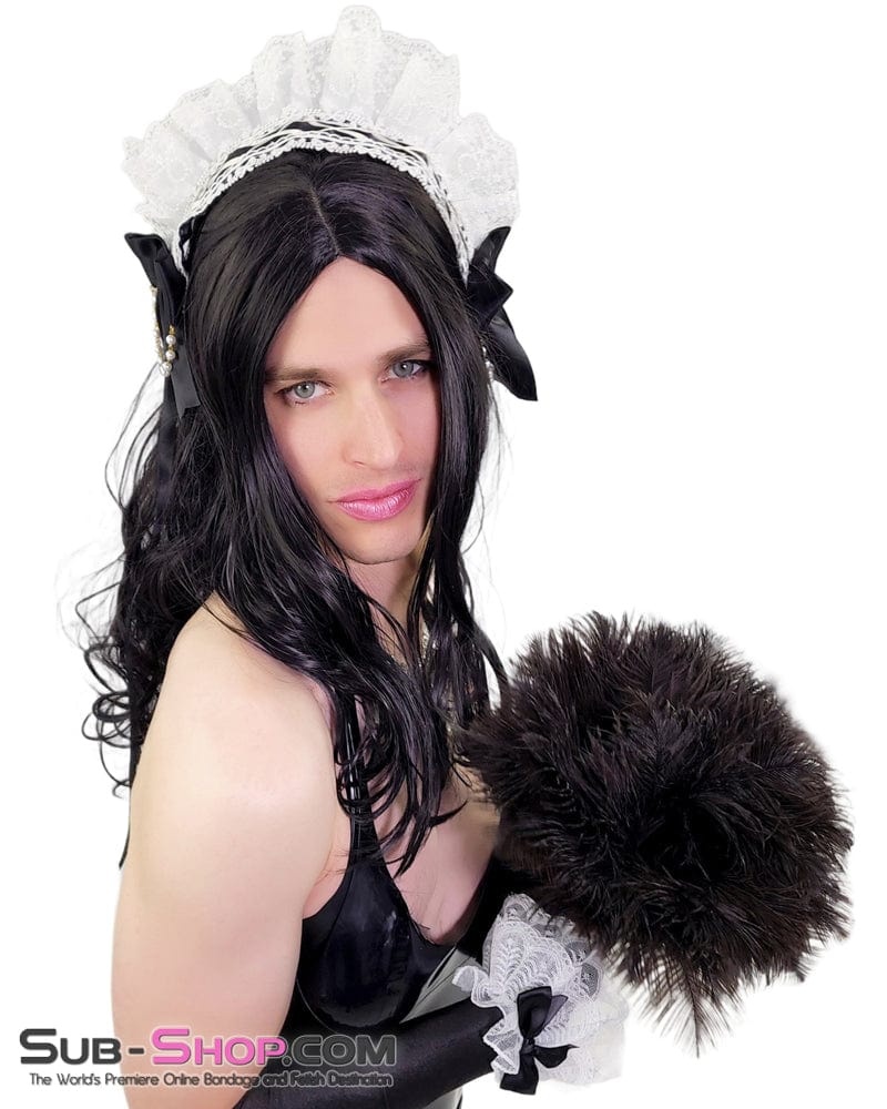 9955RS-SIS      Glamour Sissy Girl Curly 22” Black Wig - Image 12