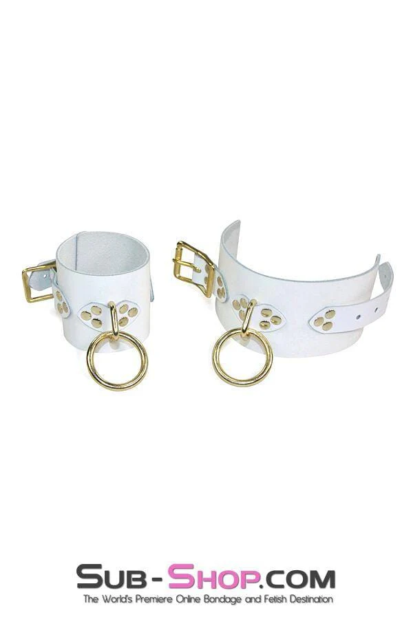 7088A Heart of Gold Bondage Princess Wrist Cuffs - Image 10