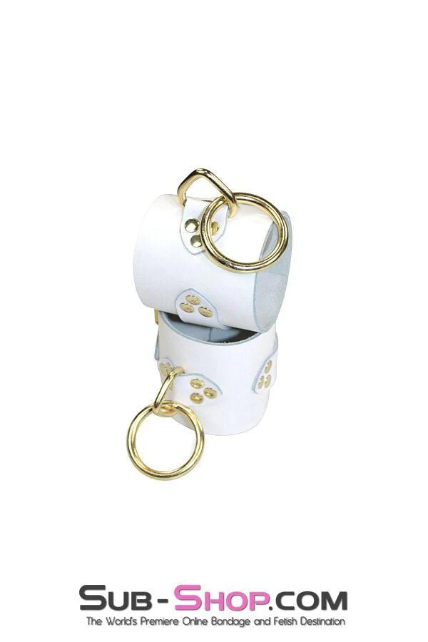 7088A Heart of Gold Bondage Princess Wrist Cuffs - Image 6