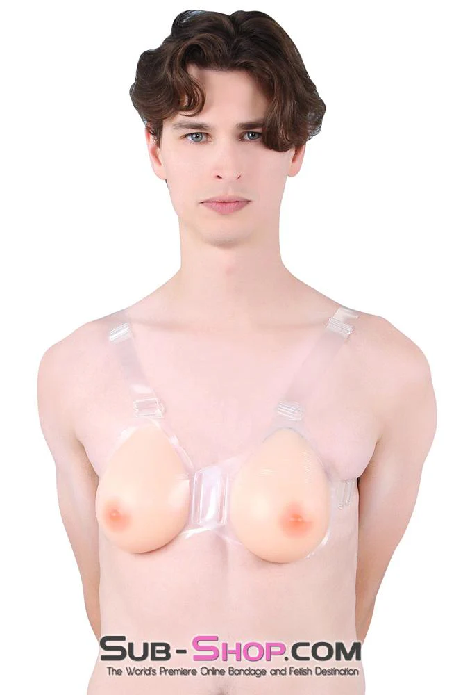7180AE      Just Like My Own Sissy Transformation B-Cup Real Feel Breasts with Nipples - Image 5