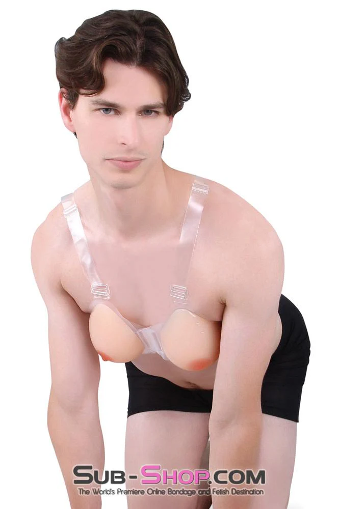 7180AE      Just Like My Own Sissy Transformation B-Cup Real Feel Breasts with Nipples - Image 6