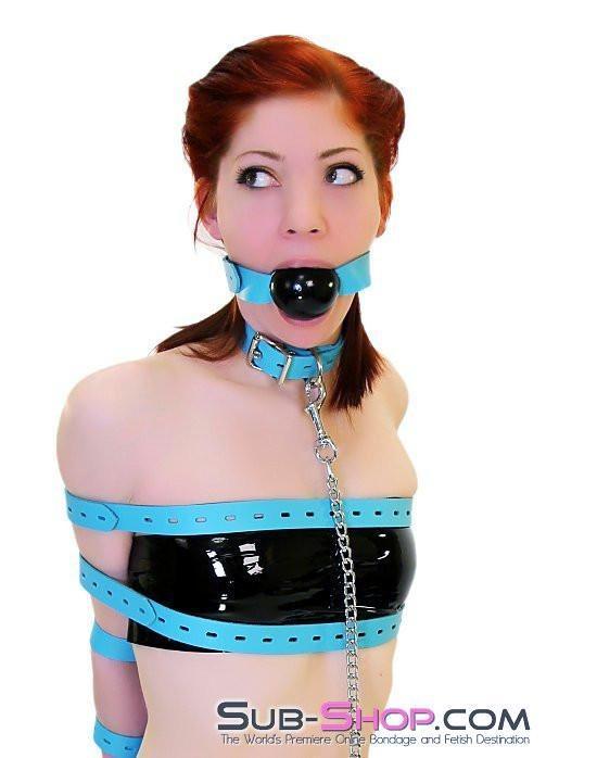 5706A Locking Bondage Straps, Diamond Blue Leather - 4 Sizes! - Image 20