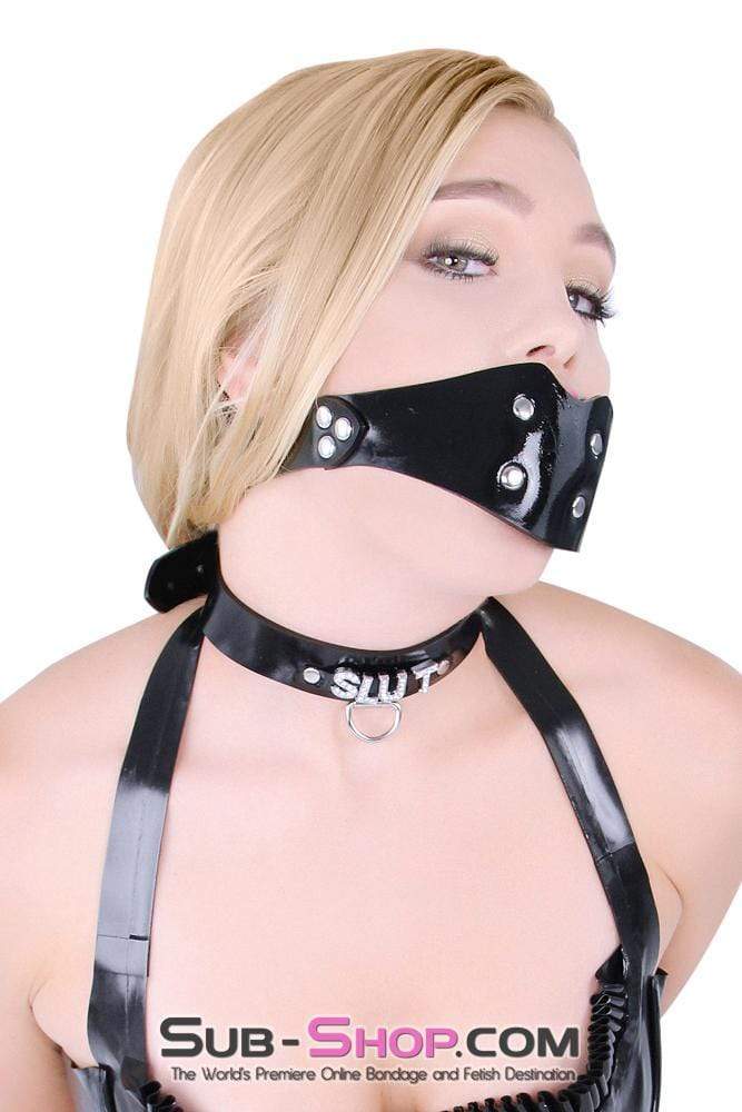 2441A      Locking Rubber Penis Panel Gag, Small Rubber Penis Gag - Image 11