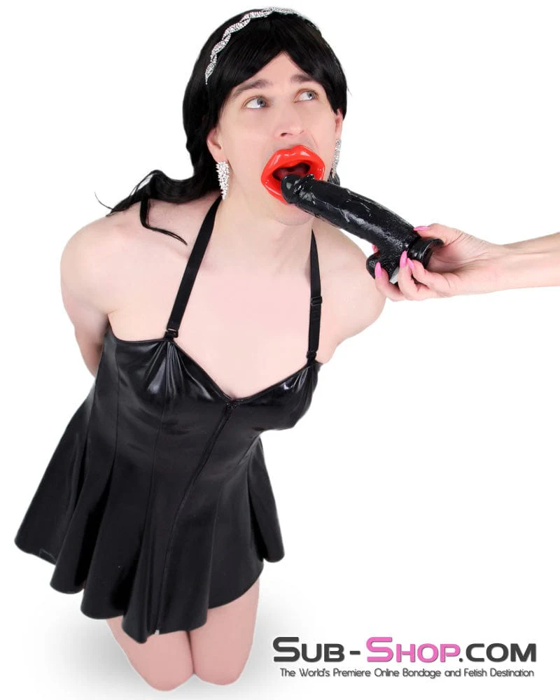 2409DL-SIS Lusty Sissy Boi Doll Red Lips Open Mouth Sissy Mistress Gag - Image 3