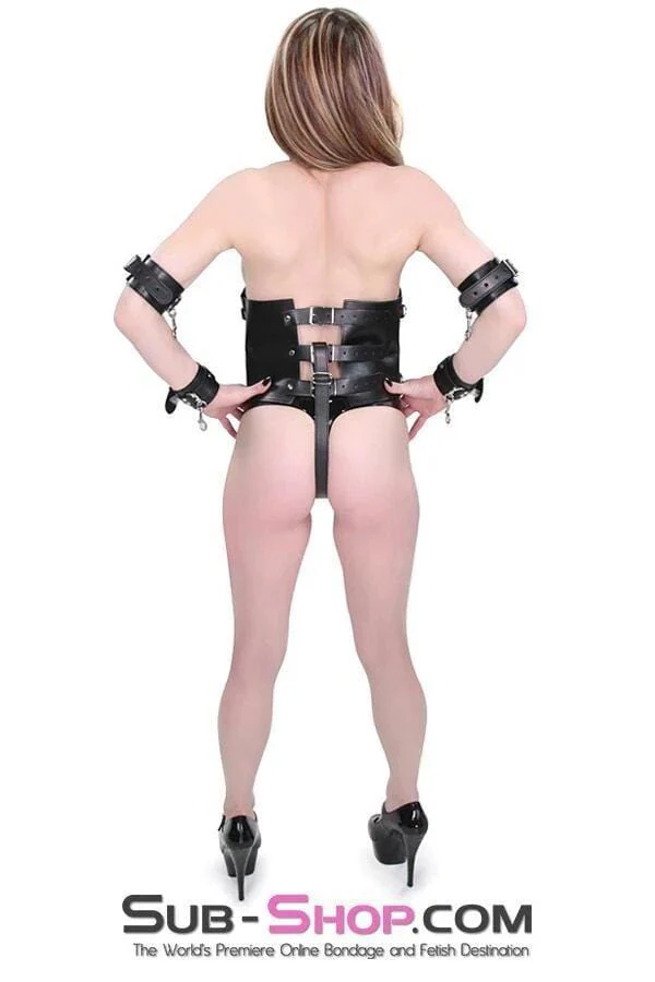 8764BD "O" Training Corset with Detachable Restraints - Image 6