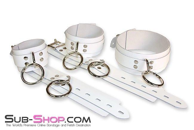 9740A      Pure Submission Locking Leather Wrist Cuffs - Image 10