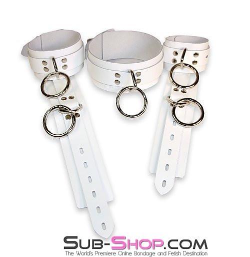 9740A      Pure Submission Locking Leather Wrist Cuffs - Image 11