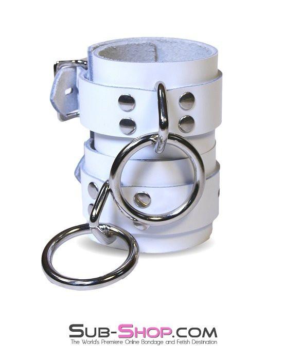 9740A      Pure Submission Locking Leather Wrist Cuffs - Image 4